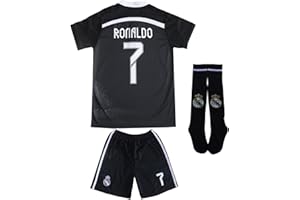 LeenBD No #7 Madrid Black Dragoon Special Edition Kids Soccer Jersey Kit Shorts Socks Set Youth Sizes