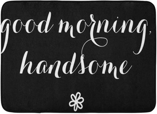Amazon Com Allenava Bath Mat Wedding Good Morning His Hers Marriage Bathroom Decor Rug 16 X 24 Home Kitchen