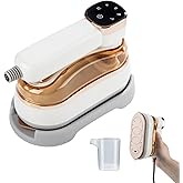 Portable Steamer Iron for Clothes, 1200W Handheld Mini Travel Steamer with 4 Modes, 150ml Powerful Clothes Wrinkle Remover with LCD Display, A Small Iron Suitable for Home, Dorm & Travel (Beige)