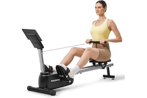 KINGSMITH Magnetic Rowing Machines for Home, 350LBS Capacity, APP Supported, Row Machine with Adjustable Resistance, Compact Rowing Machine Foldable