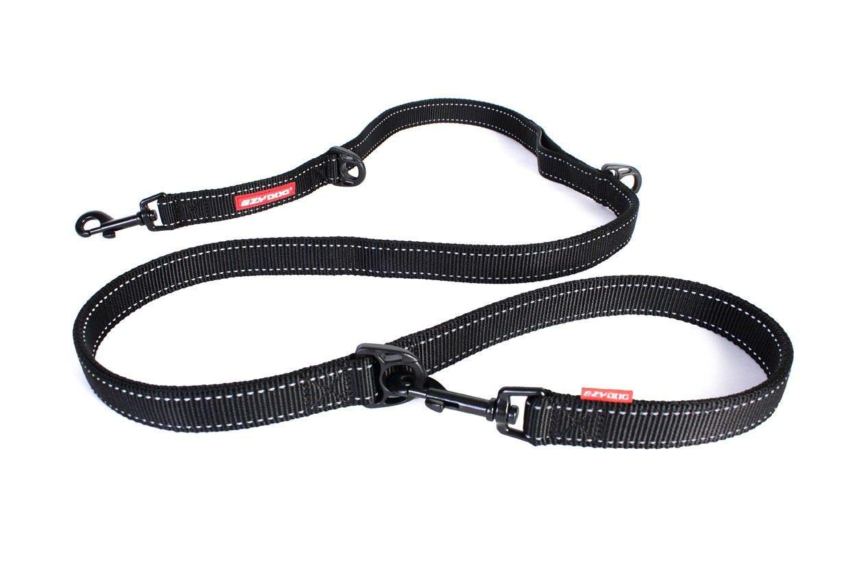 EzyDog Vario 6 Multi-Function Dog Lead, 3-6 foot, Black