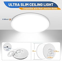 Allsmartlife LED Flush Mount Ceiling Light