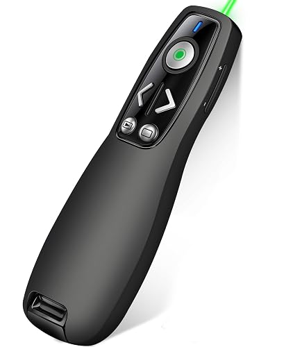 Remote Computer Clicker Button 2-in-1 USB Type C Presentation Clicker Wireless Presenter Remote with ...