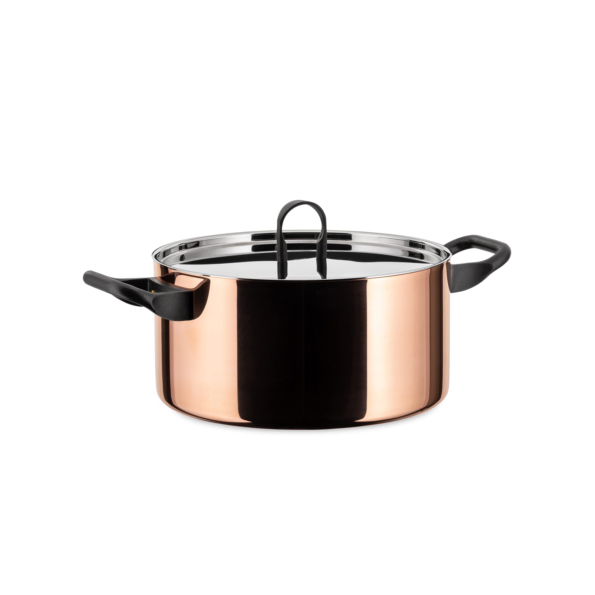 Alessi Officina 20 cm Casserole with 2 Handles, Gold