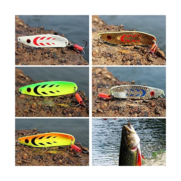 Sougayilang-Colorful-Hard-Spoon-Spinner-Fishing-Lures-Metal-Treble-Hooks-Baits-Pack-of-5pcs