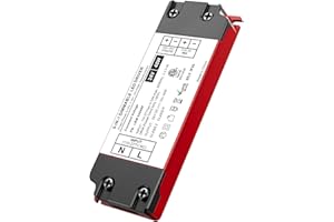 WOWIVID 24V Dimmable LED Driver, 48W Triac ELV/MLV LED Transformer Compatible with Lutron&Leviton Switches, Dimmable Led Power Supply 48W 24V for Light Stirps, Smooth Flicker Free Dimming