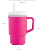Infantino My 1st Tumbler 9 oz Bubble Gum Leak-Resistant Straw Handle view 6