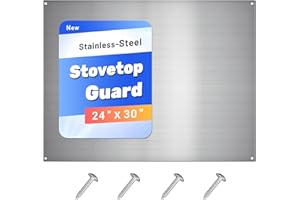 LAXAMA Stainless Steel Backsplash for Stove 24"x30" Stove Backsplash Protector for Wall Metal Range Splash for Kitchen Wall with Screw Included（0.0276" Thick)