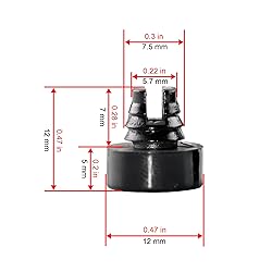 RTRHINOTUNING 50PCS Black Wheel Rim Lip Rivets Nuts