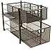 Deco Brothers Pull Out Cabinet Sliding Basket with Dividers Open Top, Medium, Bronze