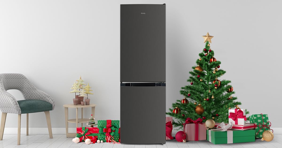 CHIQ Kühlschrank mit Gefrierfach 157L, Kühl-Gefrierkombination leise, Low-frost, 144 cm Hoch, 47 cm Breit, Kühlkapazität: 109L | Gefrierkapazität: 48L, for Eigentumswohnungen FBM157L42 5