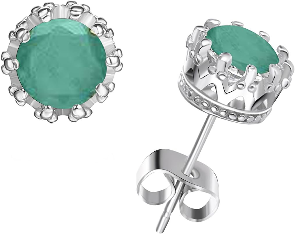 Emerald Crown Earrings for Women By Kent Jewelry