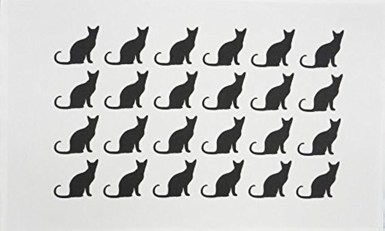Half a Donkey Black Cat Large Cotton Tea Towel