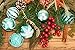 AMS 60mm/2.36''Christmas Ball Ornaments Shatterproof Exquisite Painting Balls Pendant with Reusable Hand-Help Gift Boxes Set of 24 for Xmas Tree or Party Decorations (Light Blue)