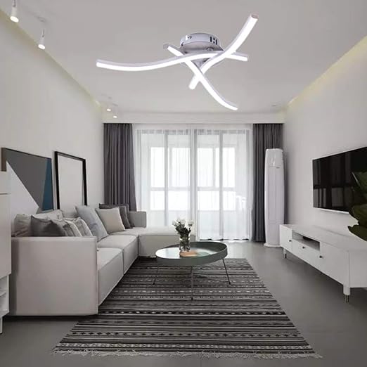 Deckenleuchte Mit 3 Led Lichtplatten Moderne Led Deckenleuchte Dreifach Gegabelte Deckenleuchte Innen Hangelampen Kuhles Weiss Warmes Weiss Amazon De Beleuchtung