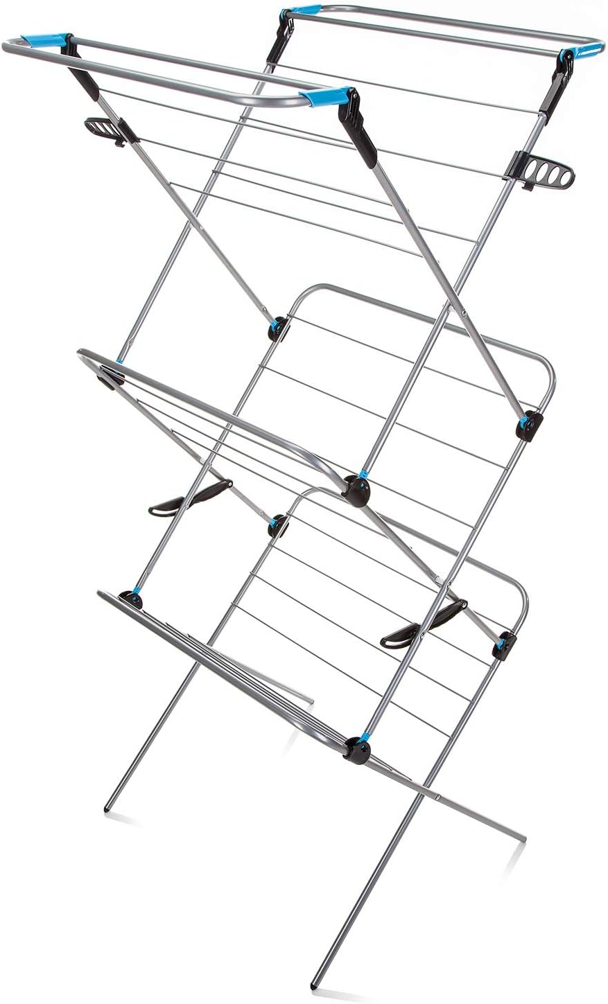 Minky 3 Tier Verso Premium Clothes Airer Indoor Fold Out Rails 20m Drying