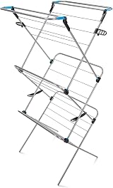Minky 3 Tier Verso Premium Clothes Airer Indoor Fold Out Rails 20m Drying