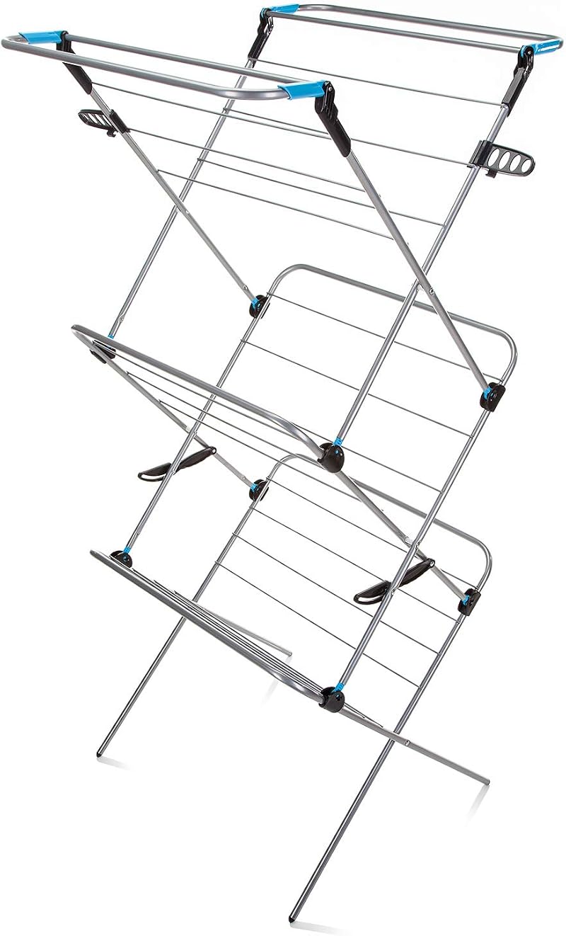 Minky 3 Tier Verso Premium Clothes Airer Indoor Fold Out Rails 20m Drying