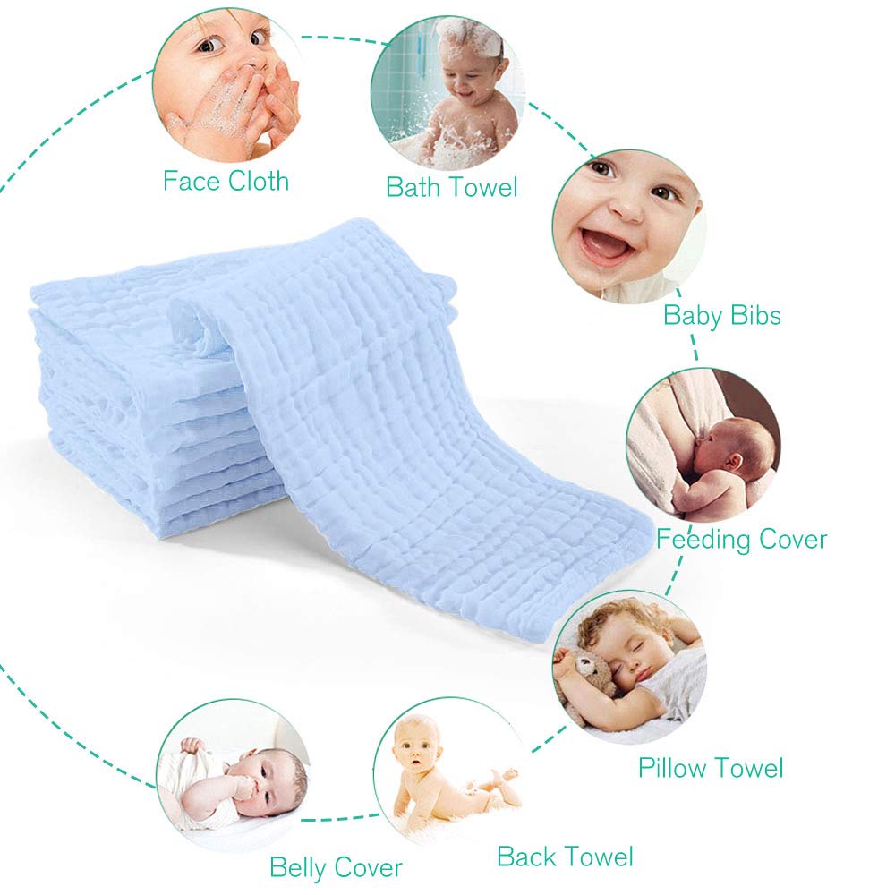 Mua Muslin Burp Cloths for Baby 10 Pack 100 Cotton Large 17''X13