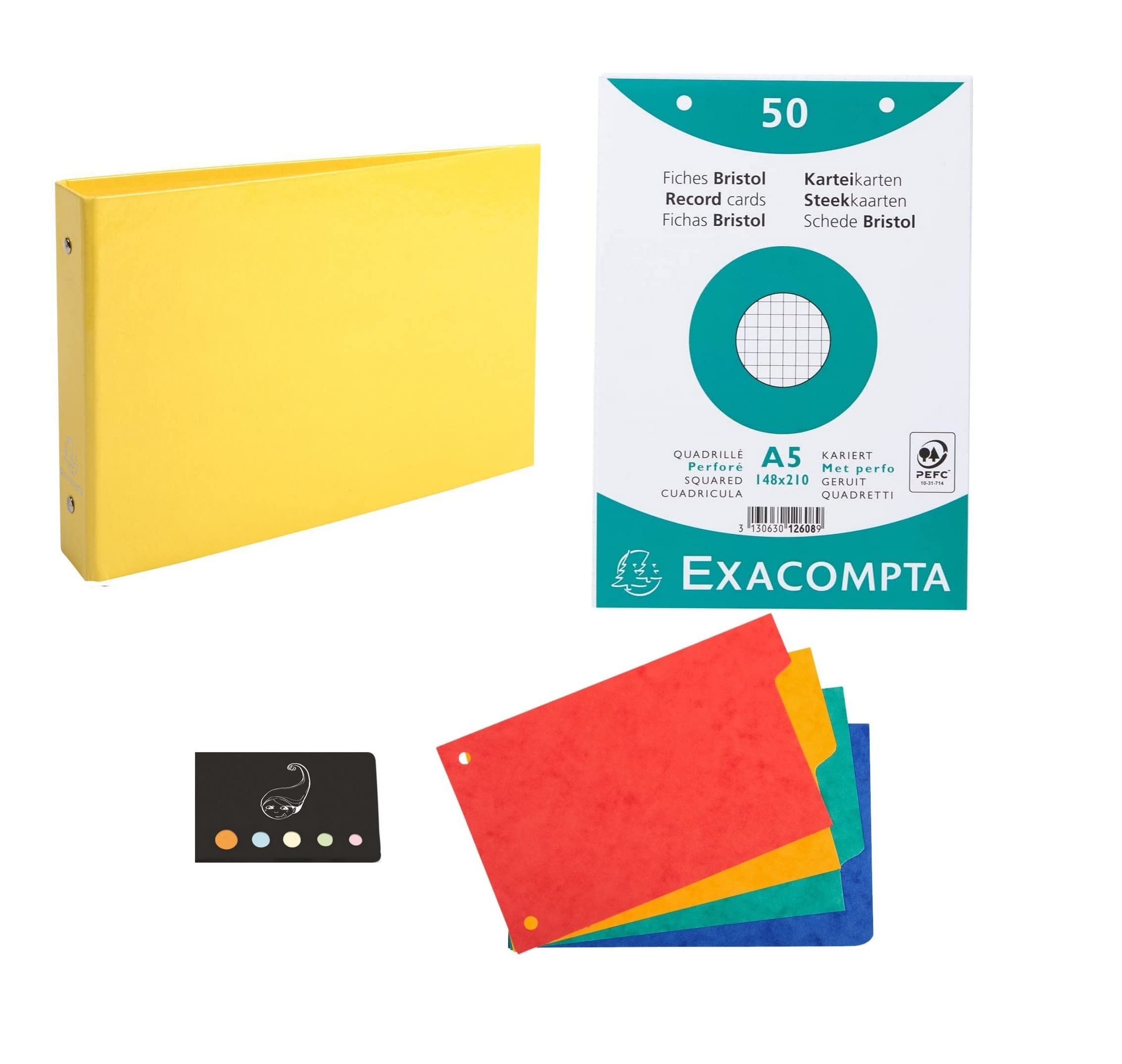 Bristol A5 Card Binders - Yellow