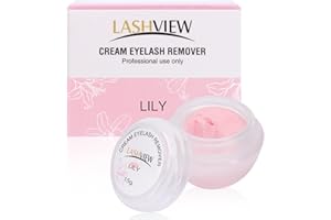 LASHVIEW Eyelash Extension Remover Cream, Special LILY Flavor Cream, Lash Extension Remover Cream Professional Eyelash Extensions Remover for Salon,15g