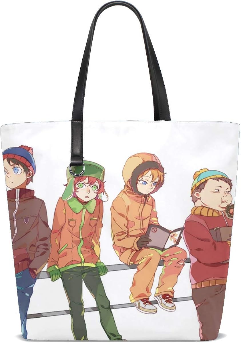 Maxm Newrein South Park Anime Stanley Randall Marsh Eric Theodore Cartman Kenny Mccormick Kyle Broflovski Tote Bag Purse Handbag For Women Girls Amazon Ca Shoes Handbags