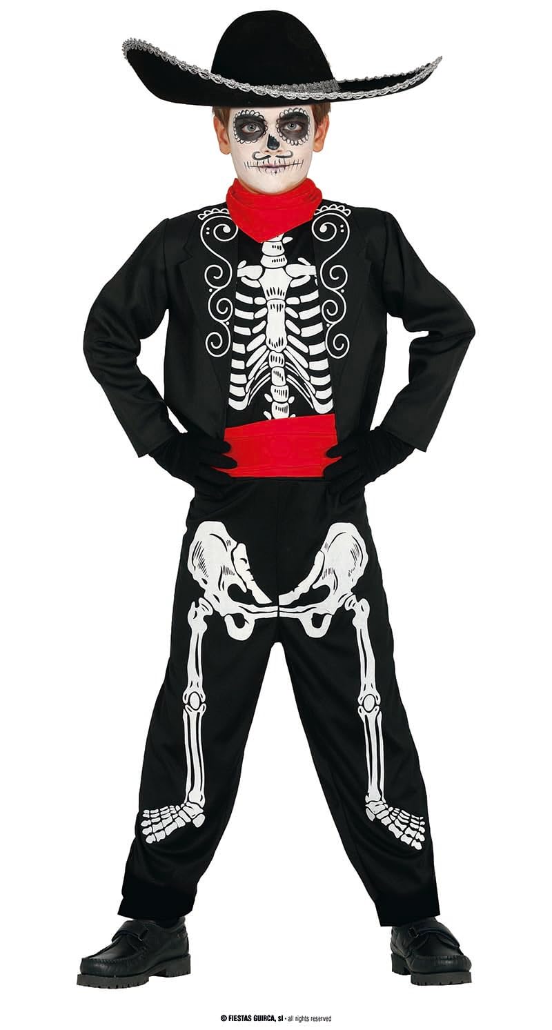 FIESTAS GUIRCA Mexican Skeleton Costume for Boys