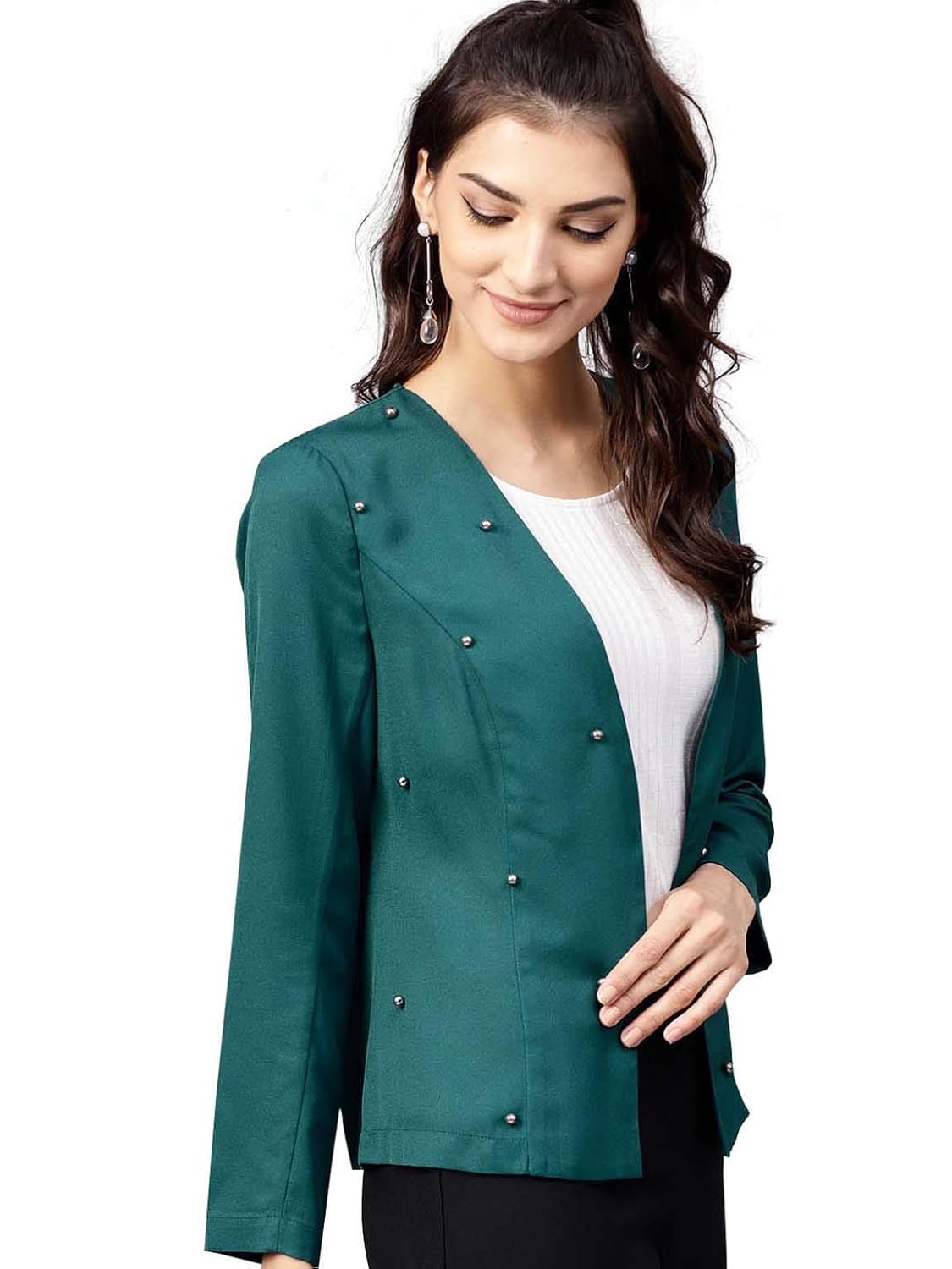 street9 green beaded blazer