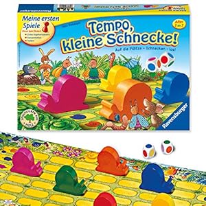 Ravensburger Kinderspiel 21420 – Tempo kleine Schnecke – Das spannende Schneckenrennen, Brettspiel und…