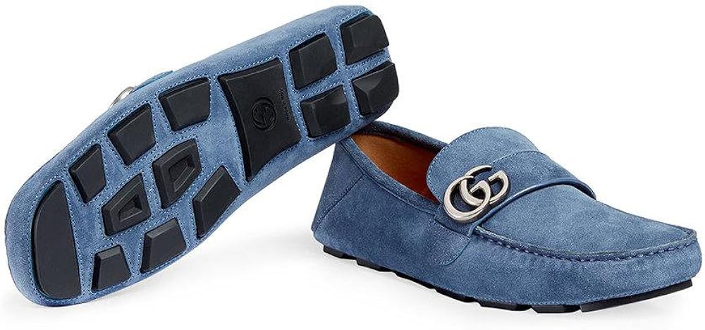 gucci noel suede driving loafers