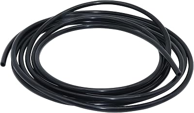 LAVMHAB Silicone Tubing 8mm ID x 12mm OD 3m Black Water Air Pump Flexible Hose