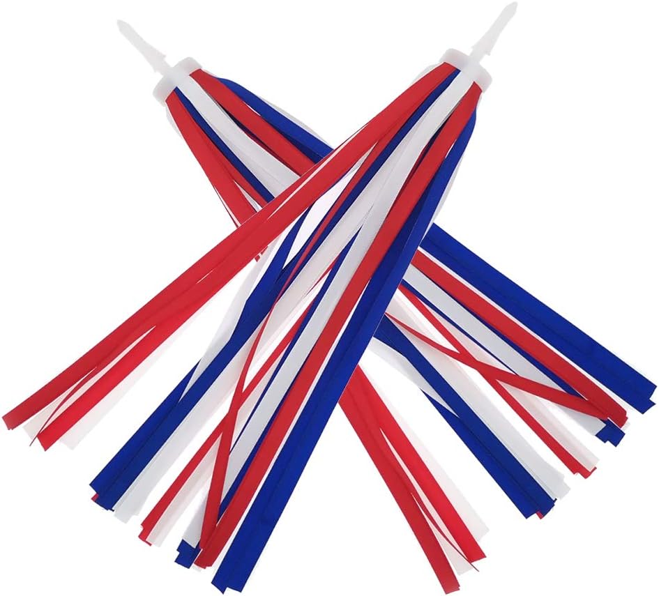 Deolven Kids Scooter Streamers,2 Pack Coloured Bicycle Tassel Bicycle Tassel Bike Handlebar Ribbo for Children Baby Girl Boy Bike Accessories 27CM Red Yellow Pink Blue Mixed - Image 3