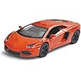 KiNSMART Lamborghini Orange Aventador LP700-4 Die Cast Model Cars, 1:38 Scale