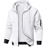 Wizoat Mens Zip Up Hoodie Full-Zip Sweatshirt Lightweight Loose Fit Hooded Jackets