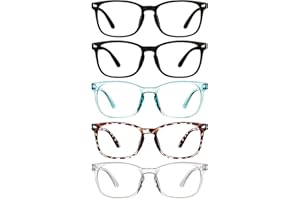 CHEERS DEVICES 5 Pack Reading Glasses Blue Light Blocking Glasses, Computer Readers for Women Men Anti Glare Eyeglasses