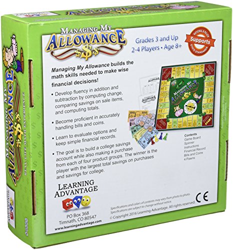 Learning Advantage 4608 Managing My Allowance Game, Grade: 3, 8.5" Height, 2.5" Width, 9" Length