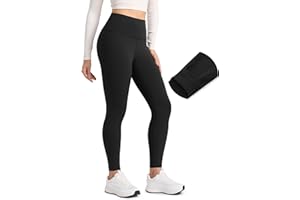 CRZ YOGA Womens Fleece Lined Leggings 25" / 28" - Lounge Yoga Workout Hiking Winter Warm High Waist Casual Thermal Pants