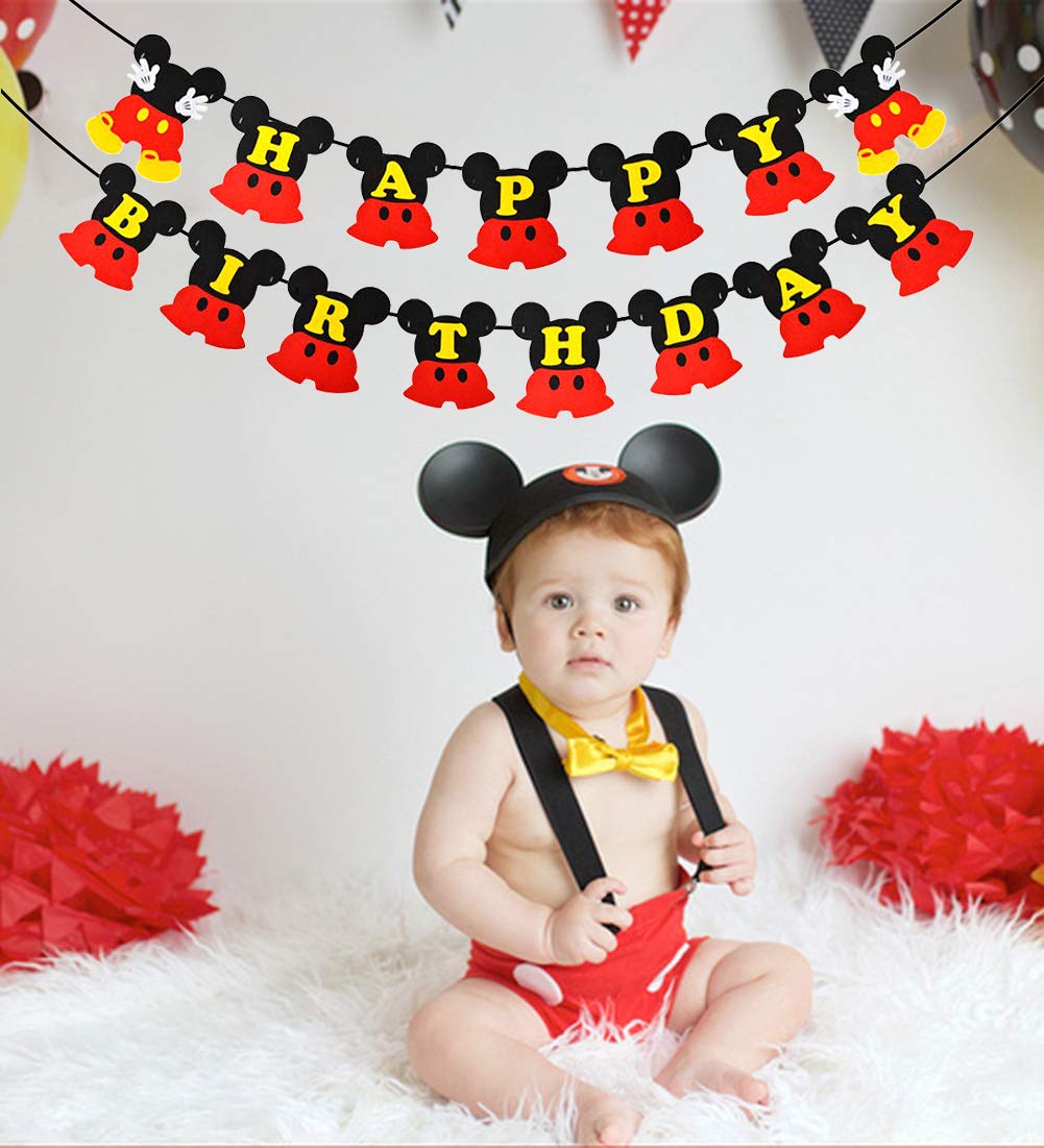 Jollyboom Mickey Mouse Decoraciones De Fiesta Y Suministros Para 1º 2º 3º 5º Cumpleanos Nino Entra Es Divertido Signo Interior Articulos De Fiesta Pancartas Thebirthgeeks Com