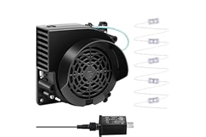 Replacement Inflatable Fan - 12V 1.0A Blower with 12V 1.5A Adapter and 3 LED Lights for Halloween Outdoor Christmas Holiday I