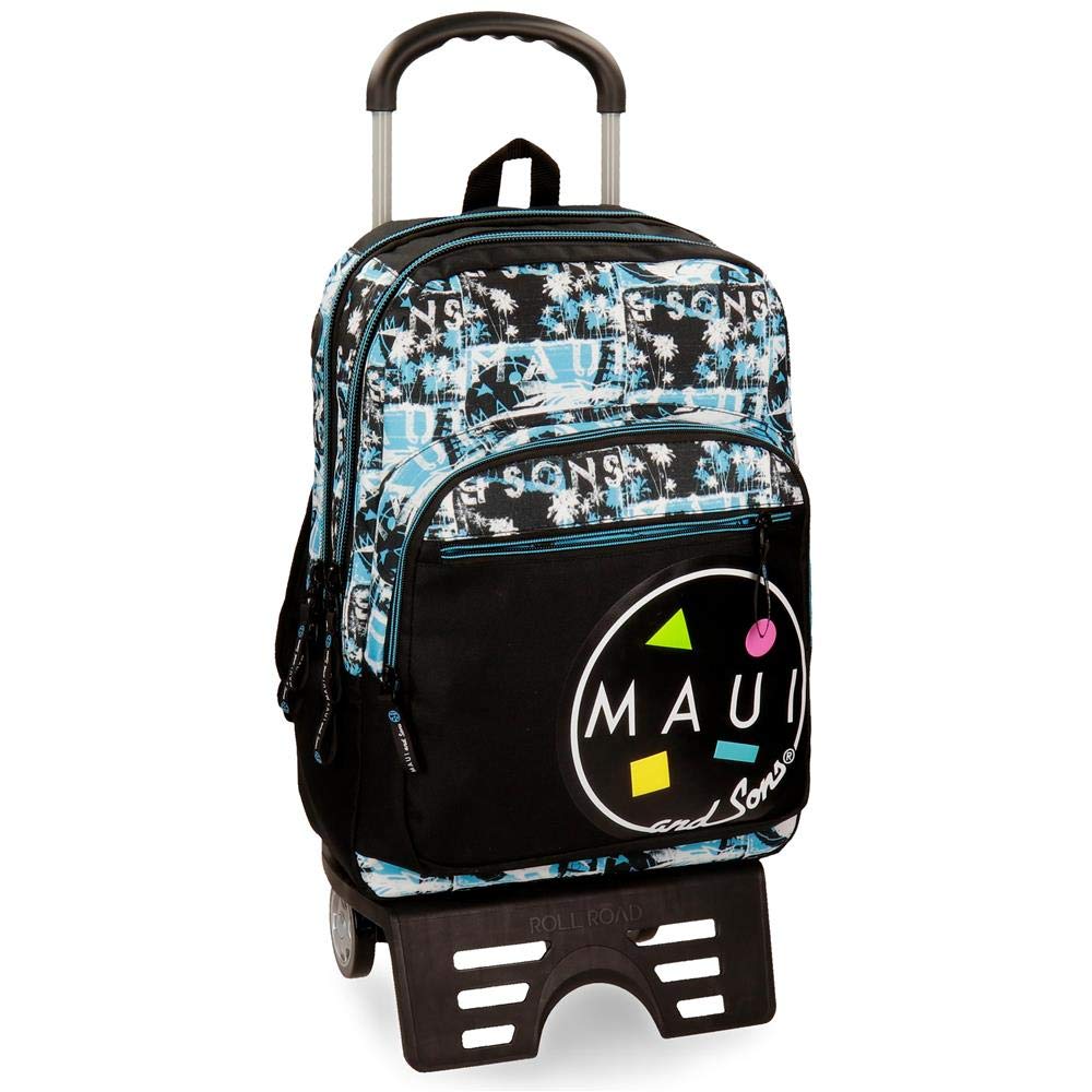 Maui and Sons Shark Double compartment Backpack with trolley Multicoloured 30,5x42,5x15 cms Polyester 19.44L