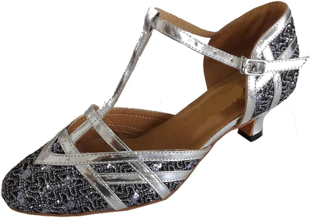 Chaussures de danse latine pour femme, 6,3 cm, talon cubain, fermé