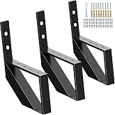 Zwinz Heavy Duty Steel Stair Stringer 1 Step,12" Metal Stair Riser for Deck | Steel Porch Steps Deck Stairs for Outside Stairs 3 Pack，Black