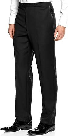black tuxedo pants slim fit