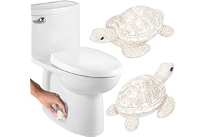 YLOVAN Turtle Toilet Bolt Covers Decorative Toilet Screw Cover Caps, Sea Turtle Bathroom Decor Toilet Caps for Bottom of Toilet, Toilet Knob Covers for Bottom of Toilet White Turtle Toilet Decor Coastal 2pcs
