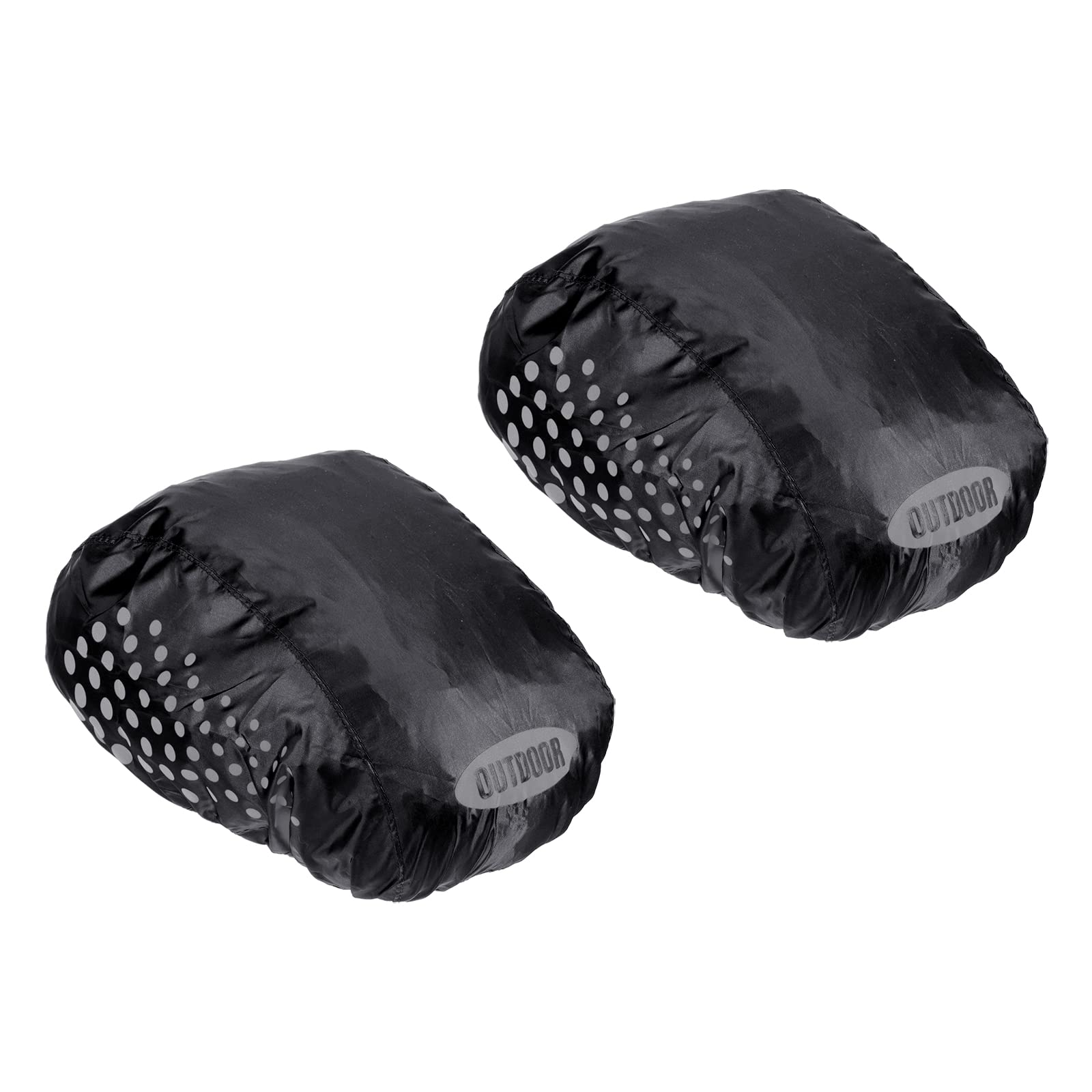 PATIKIL Bike Helmet Cover, 2 Pack Motorcycle Helmet Rain Covers Waterproof Bicycle Helmets Covers with Safety Reflective Stripes for Road Cycling, Black