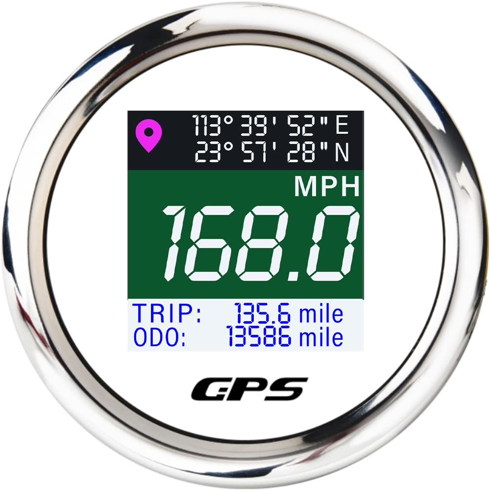 52mm Boat Digital GPS Speedometer Odometer Gauge 0-999 MPH Knots Km/H Waterproof For Car Truck 12V