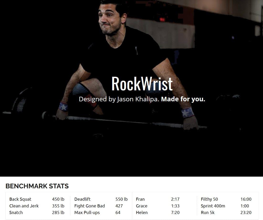 RockTape Wrist Wraps for Weight-Lifting & Exercise, Competition Grade, Designed by Jason Khalipha, Red/White/Blue : Sports & Outdoors