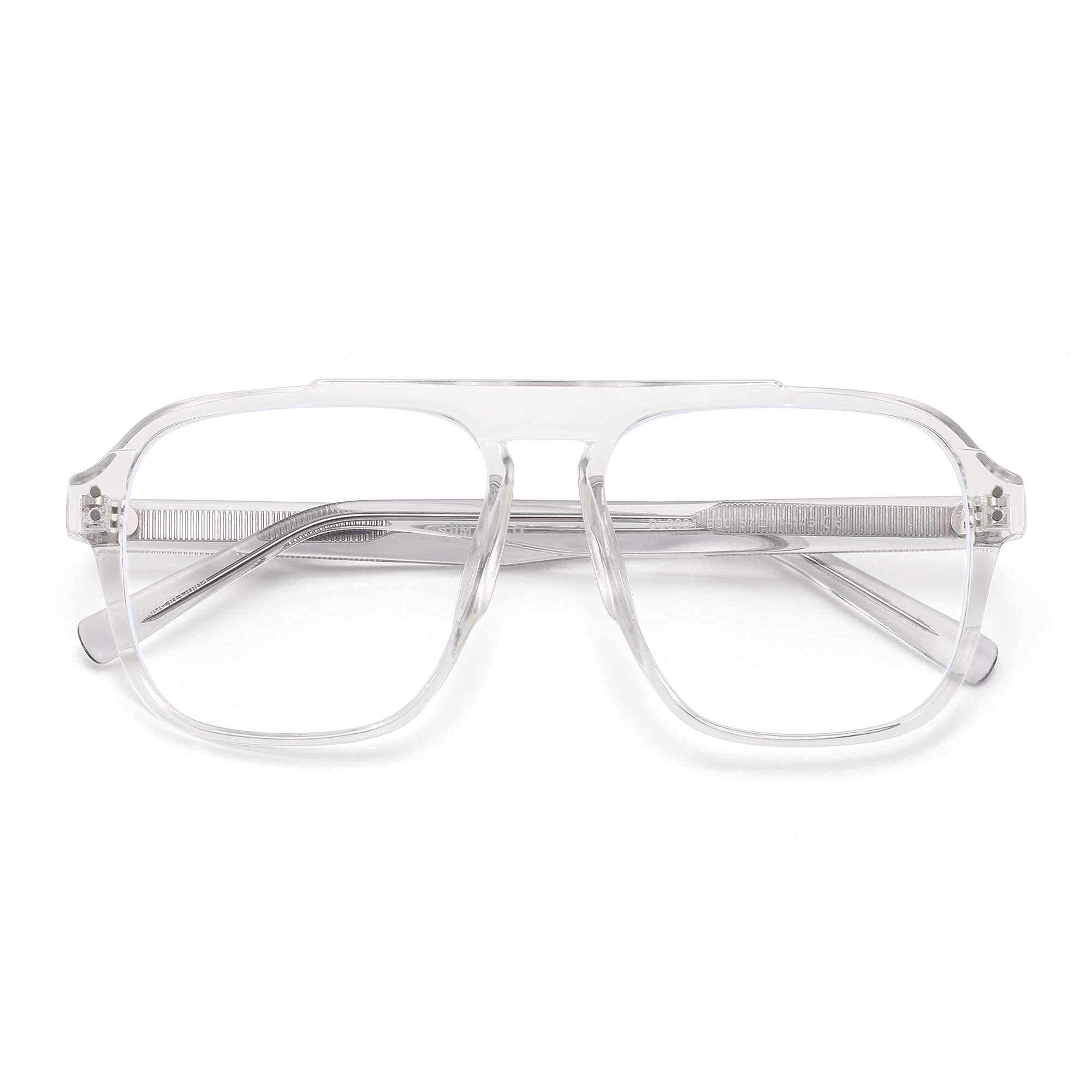 Jim Halo Blue Light Blocker Glasses Men Women Square Thick Frame Computer Glasses Clear