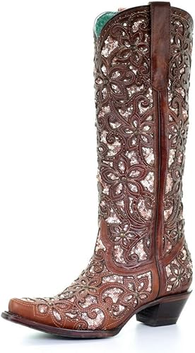 corral women's embroidered rose western boots