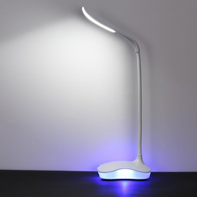 Cripston Plastic Rechargeable Night Lamp LED Light (White, Large)